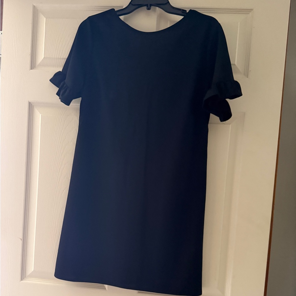 Elegant Black Ruffle Sleeve Dress